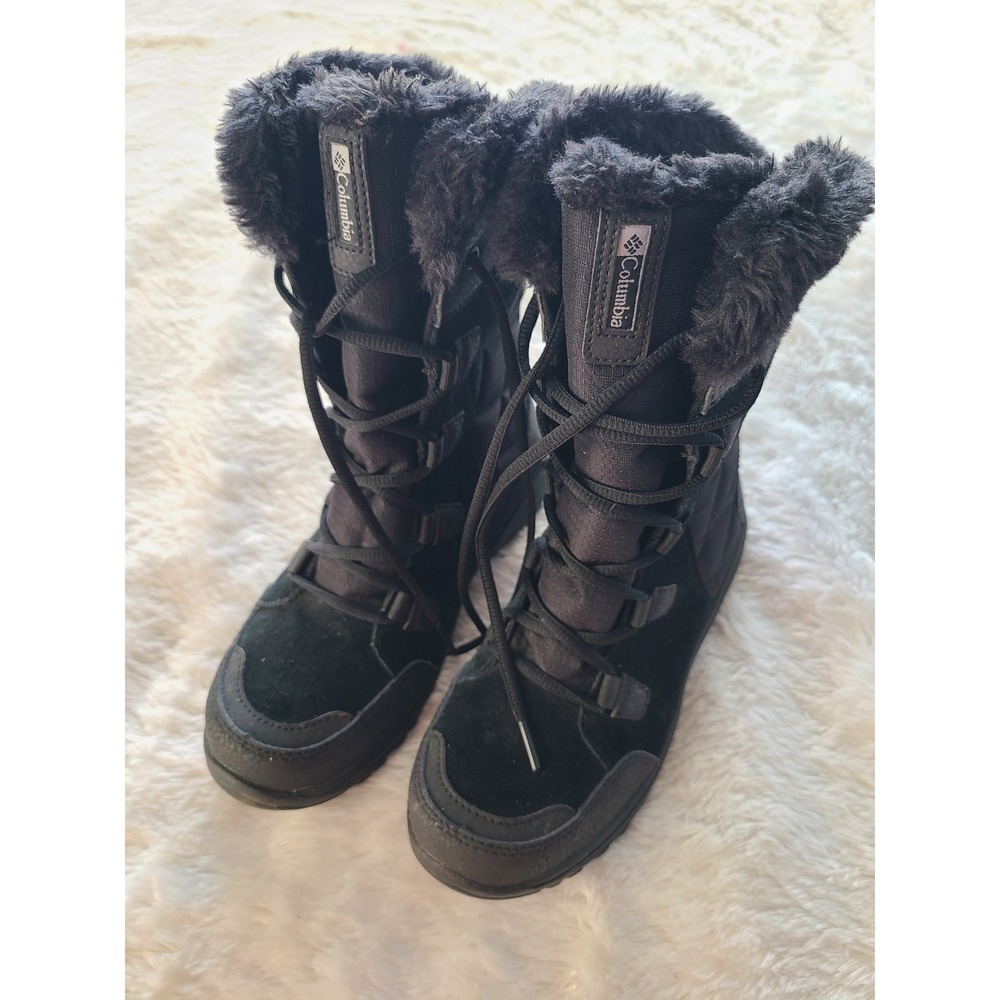 Columbia Ice Maiden II Black Waterproof Winter Boots BL1581-011 Womens 7